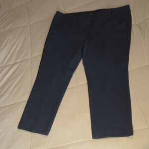 LOFT Navy Textured Dress Pants